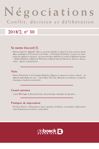 Picture of Négociations 2018/2 - 30 - Se mettre d’accord (I) / Varia