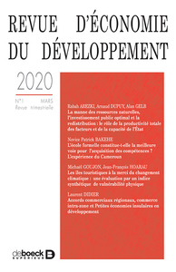 Picture of Revue d'économie du développement 2020/1