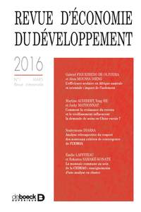 Picture of Revue d'économie du développement 2016/1 (varia)