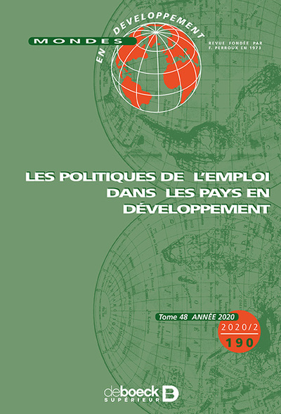 Picture of Mondes en développement 2020/2 - 190 - Les politiques de l'emploi dans les pays en développement