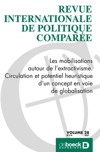 Image de RevRevue internationale de politique comparée 2021/3-4 - Les mobilisations autour de l’extractivisme