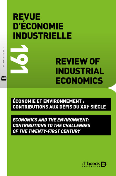 Image de REI n° 191 - Économie et environnement : contributions aux défis du XXIe siècle