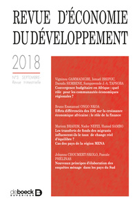 Picture of Revue d'économie du développement 2018/3