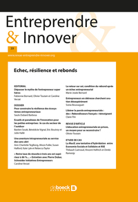 Image de Entreprendre & Innover 2018/4 - 39 - Echec, résilience et rebonds