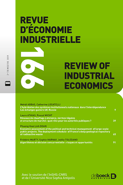 Image de Revue d'économie industrielle 2019/2 - 166 -  Varia