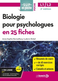 Image de Biologie pour psychologues en 25 fiches - Licence 1 et 2