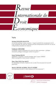 Picture of Revue internationale de droit économique 2017/3 - Varia