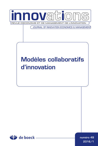 Image de Innovations 2016/1 - 49 - Modèles collaboratifs d'innovation