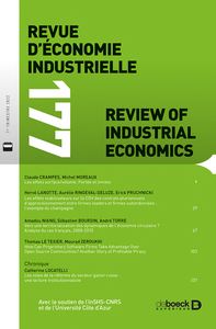 Picture of Revue d'économie industrielle 2022/1 - 177 - Varia