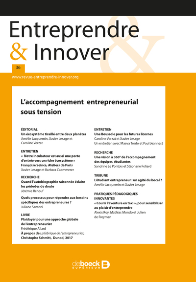 Image de Entreprendre & Innover 2018/1 -36 - L'accompagnement entrepreneurial sous tension