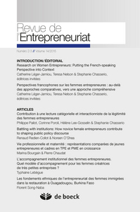 Picture of REVUE DE L'ENTREPRENEURIAT 2015/2-3 VOL.14