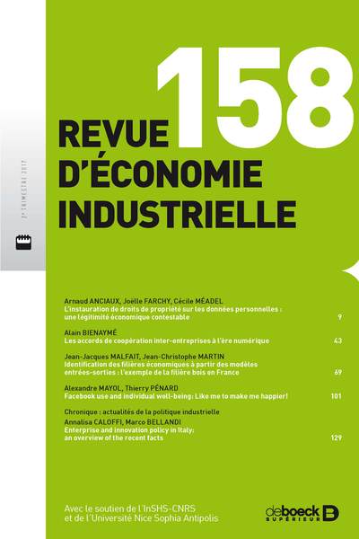 Image de Revue d'économie industrielle 2017/2 - 158