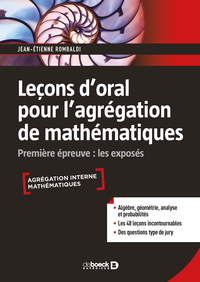 Image de Leçons d'oral pour l'agrégation de mathématiques