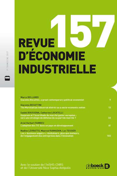 Image de Revue d'économie industrielle 2017/1 - 157