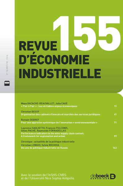 Image de Revue d'économie industrielle 2016/3 - 155