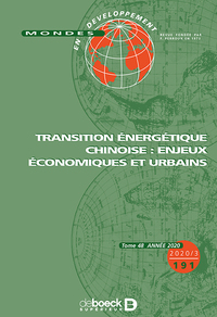 Picture of Mondes en développement 2020/3 - 191 - Transition énergétique chinoise : enjeux économiques et urbai