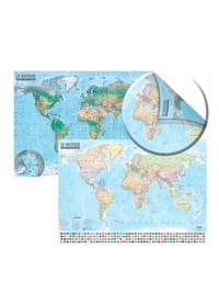 Picture of Carte Monde Politique Physique R/V 2017 (Sans Barr