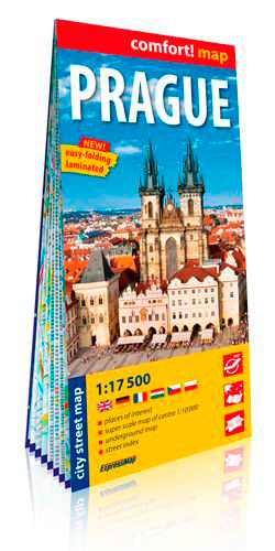 Picture of Prague 1/17.500 (Ang) (Carte Laminée Grand Format)