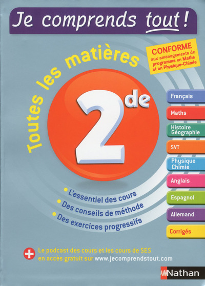 Picture of Je comprends tout ! 2de - Toutes les matières