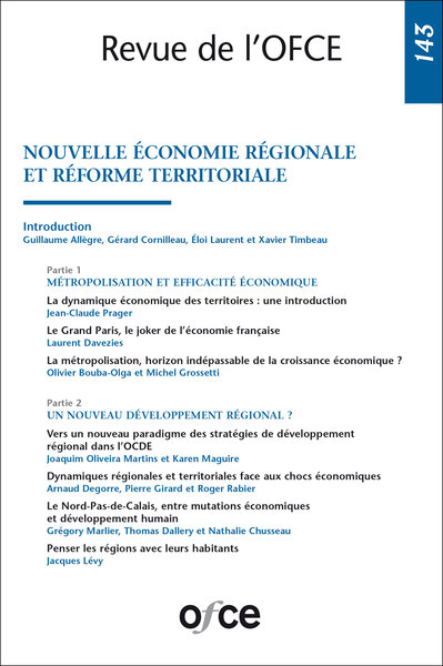 Image de N° 143 - NOUVELLE ÉCONOMIE RÉGIONALE ET RÉFORME TERRITORIALE