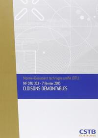 Image de NF DTU 35.1 Cloisons