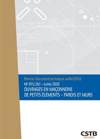 Picture of NF DTU 20.1 Ouvrages en maçonnerie de petits éléments - Parois et murs