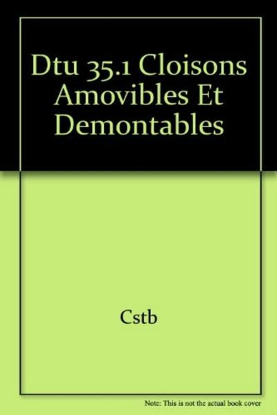 Picture of DTU 35.1 CLOISONS AMOVIBLES ET DEMONTABLES