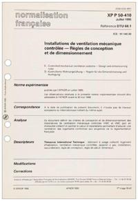 Picture of DTU 68.1 INSTALLATIONS DE VENTILATION MECANIQUE CONTROLEE
