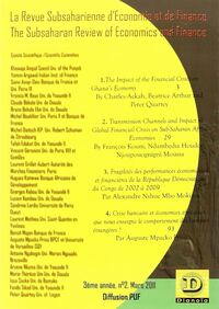 Picture of Revue subsaharienne d'économie et de finance - n°2