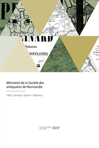 Picture of Mémoires de la Société des antiquaires de Normandie