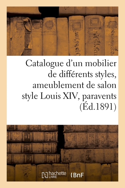 Picture of Catalogue d'un mobilier de différents styles, ameublement de salon style Louis XIV, paravents