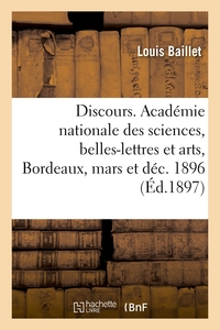 Picture of Discours. Académie nationale des sciences, belles-lettres et arts de Bordeaux