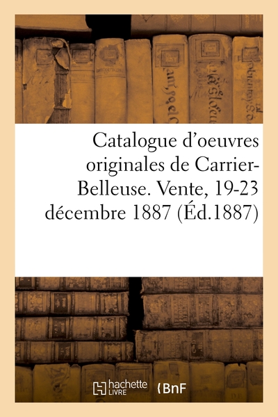 Picture of Catalogue d'oeuvres originales de Carrier-Belleuse, objets d'art et de curiosités