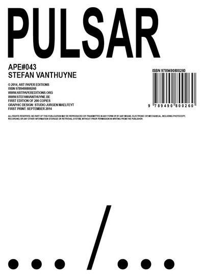 Image de Stefan Vanthuyne Pulsar /anglais