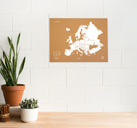 Image de WOODY MAP L - EUROPE BLANC 60 CM X 45 CM