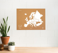 Image de WOODY MAP XL - EUROPE BLANC 90 CM X 60 CM