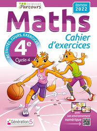 Image de Cahier d'exercices iParcours maths 4e avec cours (édition 2022)