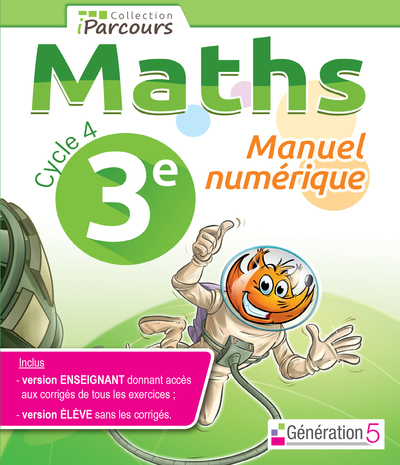 Picture of Manuel numérique iParcours maths cycle 4 - 3e (clé USB) 2016