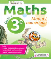 Picture of Manuel numérique iParcours maths cycle 4 - 3e (clé USB) 2016