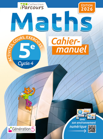 Image de Cahier-manuel iParcours maths 5e (édition 2026)