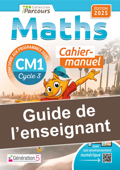 Image de Guide de l'enseignant cahier iParcours maths CM1 (2025)