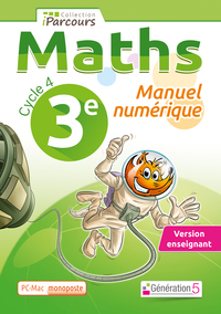 Picture of Manuel numérique iParcours maths cycle 4 vol. 3e (DVD enseignant monoposte) 2016