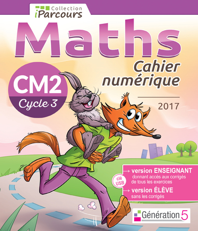 Image de Cahier numérique iParcours Maths CM2 (clé USB) 2017
