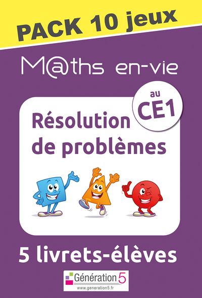Picture of M@ths en-vie - Pack 10 jeux de 5 livrets - Résolution de problèmes au CE1