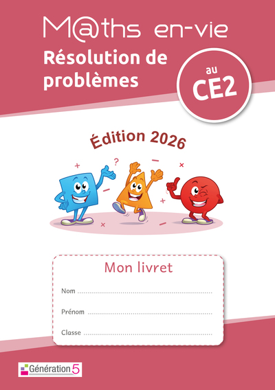 Image de Livret élève - Enseigner la résolution de problèmes au CE2 - Maths en-vie (édition 2026)