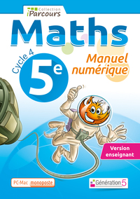 Picture of Manuel numérique iParcours maths cycle 4 vol. 5e (DVD enseignant monoposte) 2016