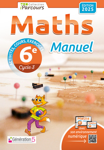 Image de Manuel iParcours maths 6e (édition 2025)