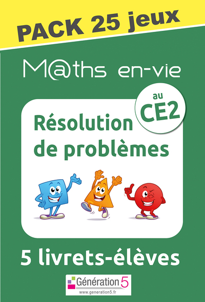 Picture of M@ths en-vie - Pack 25 jeux de 5 livrets - Résolution de problèmes au CE2