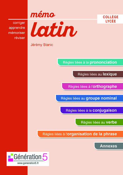 Image de Mémo latin (collège-lycée)