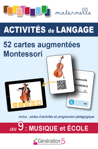 Image de 52 cartes augmentées Montessori "Ecole et Musique"